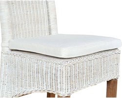 Emma | zitkussen | wit | linnen | 43x42cm | sierkussens | kussens woonkamer | decoratie kussens | dutch decor kussen | luxe sierkussens | kussen voor tuinbank | kussen voor bank | Wood Selections
