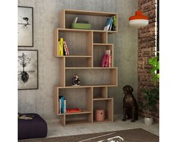 EMOB - 18mm Woody Boekenplank | Sonoma Eik | 96cm Breedte | 168cm Hoogte | Melamine Gecoat - Emob - Open boekenkasten - Bruin - Melamine - Open boekenkasten - Op voorraad