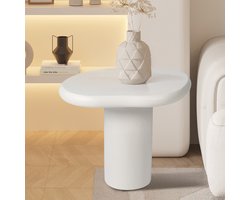 EMOB - Bijzettafel Tavares - 58x50x50cm - organische vorm - wit - Rousseau - Hoektafels - Wit - MDF - Hoektafels - Op voorraad