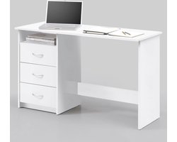 Emob - Bureau - 123 cm - Wit