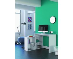 EMOB - Hoekbureau Coralie-mat wit - CBA - Hoekbureaus - Wit - Melamine; Spaanplaat - Hoekbureaus - Op voorraad