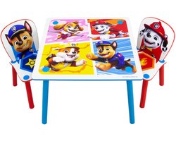 EMOB - Kindertafel met 2 stoeltjes Paw Patrol - 63x63x45 cm - Multicolor/spaanplaat - Emob - Tafels outlet - Multicolor - Spaanplaat - Tafels outlet - Op voorraad