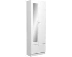 EMOB - Kolomkast Fares 59cm met 2 deuren & 1 lade - wit - Parisot - Badkamer kolomkasten - Wit - Spaanplaat - Badkamer kolomkasten - Op voorraad