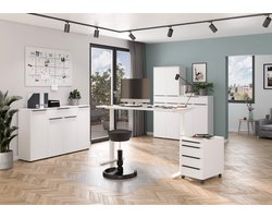 EMOB - Ladekast met wielen Hermoso | 42 x 60 x 63 cm | Wit - Germania - Back to School - Wit - Spaanplaat - Back to School - Op voorraad