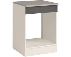 EMOB - Onderkast Eko 60 cm voor oven en kookplaat - grijs - Parisot - Onderkasten - Grijs - Spaanplaat - Onderkasten - Op voorraad