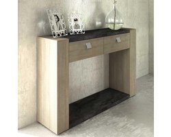 EMOB - Sidetable Iris 120cm met 2 lades - grijs beton - Trasman - Haltafels - Grijs; Betonlook - Spaanplaat - Haltafels - Op voorraad