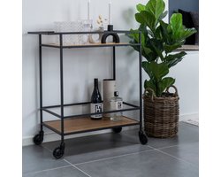 EMOB - Vita Barkar - Natuurlijk eiken met zwart frame. - House Nordic - Metalen kasten - Bruin - Melamine; Spaanplaat; Staal - Metalen kasten - Op voorraad