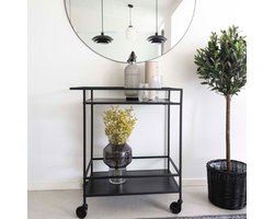 EMOB - Vita Barkar - Zwart | 2 Planken, Staal en Melamine. - House Nordic - Metalen kasten - Zwart - Melamine; Spaanplaat; Staal - Metalen kasten - Op voorraad