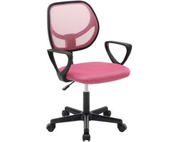 Emora Ergonomische kinderbureaustoel - met rugleuning - 360° Verstelbare bureaustoel Roze - Kinderstoel -