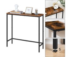 Emora Wandtafel - Sidetable - Haltafel - Consoletafel - Wandbureau - Bijzettafel - Industrieel - 75x24x75CM