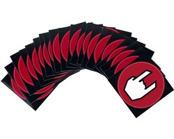EMP Special Collection Sticker - Rockhand-Logo Unisex Stickersets - rood/zwart/wit - Standard