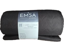 Emsa Bedsprei 2 persoons 240x220 cm incl. 2 kussenslopen antraciet