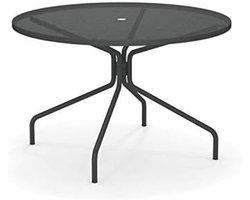 Emu Cambi Tafel - Ronde tuintafel - Buiten dineren - Gegalvaniseerd staal - 120 cm diameter - Antiek ijzer