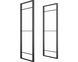 Emuca Frame voor Lader-wandmeubel, Hoogte 830 mm, Staal, Zwartgelakt