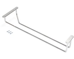 Emuca Glazen houder voor meubels, 340 mm, staal, verchroomd