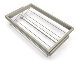 Emuca Kit van metalen schoenenrek kit en frame met geleiders met zachte sluiting voor garderobe, ver