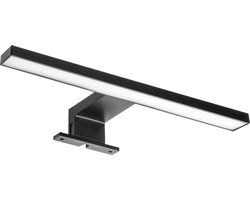 Emuca Spot met leds voor badkamerspiegel Virgo, IP44, 300 mm, Plastic, Zwart