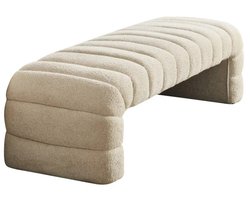 Emvae Bank - Halbank - Zitbank - Bedbankje - Chenille - 159 x 51 x 45 cm - Beige