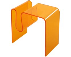 Emvae Salontafel- Bijzettafel - Vierkante salontafel - Tafel - Koffietafel - Acryl - Oranje - 45 x 30 x 45 cm