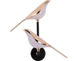 Emvae Wandlamp - Muurlamp - Vogel Design - LED - 3 Lichtkleuren - Goud - Voor Binnen - Op schakelaar