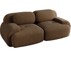 en armleuningen en antislip onderkant, zeer veerkrachtige vulling voor woonkamer, slaapkamer en thuisbioscoop, Bruin