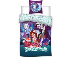Enchantimals Dekbedovertrek - 140 x 200 cm + 1 kussensloop 63 x 63 cm - Polyester