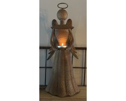 Engel Lucie | Bruin | Staand Beeld | Kerst | Kerstmis | Winter | Woonaccessoires | Woonaccessoire | Decoratie | Decoratief | Deco | Verhuizen | Familie | Vrienden | Wonen | Woonkamer | Living | Landelijk | Industrieel | Overledene | Herinnering