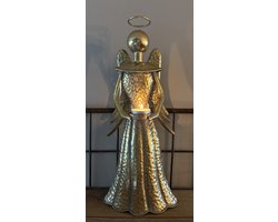 Engel Lucie | Goud | Staand Beeld | Kerst | Kerstmis | Winter | Woonaccessoires | Woonaccessoire | Decoratie | Decoratief | Deco | Verhuizen | Familie | Vrienden | Wonen | Woonkamer | Living | Landelijk | Industrieel | Overledene | Herinnering