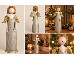 Engel | Wurm | Goud | Zilver | Staand Beeld | Kerst | Kerstmis | Winter | Woonaccessoires | Woonaccessoire | Decoratie | Decoratief | Deco | Verhuizen | Familie | Vrienden | Wonen | Woonkamer | Living | Landelijk | Overledene | Herinnering