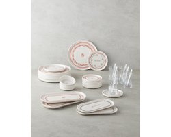 English Home Comely Ontbijtservies Set 32-delig – 6 Personen – Keramiek –Vaatwasserbestendig - Multicolor