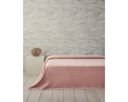 English Home - Deken - Bedsprei - Zomerdeken - 100% Katoen - Een Persoons - 150x220 cm - Roze
