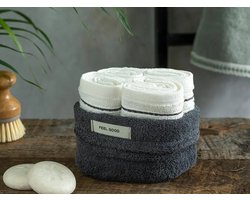 English Home handdoeken set - 4 stuks - 30x40 cm - Grijs