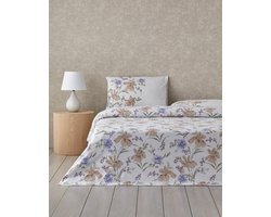 English Home - Rustic Blossom - Dekbedovertrekset - Eenpersoons - Incl. hoeslaken 100x200 - 1 kussensloop - 160 x 220 cm - Kleurrijk/Lila