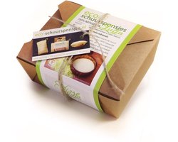 Enjoy la Vida - LUFFA geschenkset - zero waste - eco- schuursponsje - olijf zeepvlokken - kokosnoot kommetje - Duurzaam cadeau!