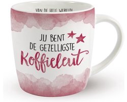 Enjoy Mok 'Jij bent de gezelligste koffieleut' met binnentekst