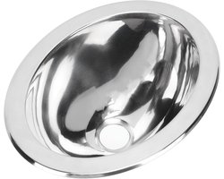 Enkele van de beste ovalen spoelbakken voor campers en boten - RVS enkele spoelbak met 40mm afvoeropening, ideaal voor keukens en badkamers, 290x220x120mm
