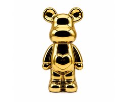 Enluxe - Luxe Chrome Goud kleurig Teddy Beertje TV Kast – Keramische Wijnkast en Decoratieve Opbergoplossing voor Moderne Interieur, Minimalistisch Design met Glanzende Afwerking, Ideaal als Statement Piece voor Woonkamer, Slaapkamer of Kantoor