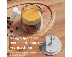 Enluxe Zelfroerende Elektrische Mok 400ML - Innovatieve Zelfroerende Beker | Self Stirring Mug | Elektrische Smart mug Koffiemok voor Koffie en Thee | Automatische Roerfunctie | Smart Mixer USB Oplaadbare Koffiemok - Ideaal voor Thuis, Kantoor