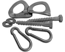 Eno Ophangsysteem Hangmat Staal Zilver 8-delig