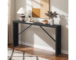 Entree Tafel 158 cm – Smalle Consoletafel voor Hal en Woonkamer – Bijzettafel in Vintage Bruin – Multifunctionele Haltafel, Banktafel en Salontafel – Stevig en Stabiel Ontwerp – Tafel voor Gang, Entree en Woonkamer