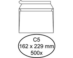 Envelop Hermes bank C5 162x229mm zelfklevend wit doos à 500 stuks