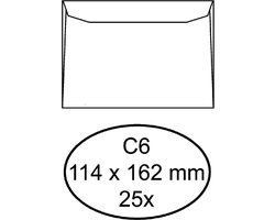 ENVELOP QUANTORE BANK C6 114X162 80GR WIT