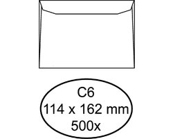 Envelop Quantore bank C6 114x162mm wit 500stuks