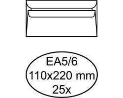 Envelop Quantore bank EA5/6 110x220mm zelfklevend wit 25 stuks