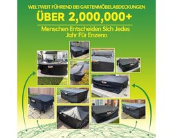 Enzeno Tuintafelhoes Waterdichte,125x63x74cm Tuinmeubelafdekking Outdoor Tafelhoes,420D Oxford-Stof Tuinmeubelhoes,Beschermhoes voor Tuinmeubelen Winddicht Afdekhoes voor Tafel en Stoelen