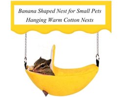 EPIN B.V. | Hamster Hangmat | Banaan | Knaagdier Bed | Schommel | Knaagdier Nest | Hamster Speelgoed