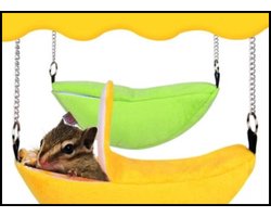 EPIN | Hamster Hangmat | Banaan | Knaagdier Bed | Schommel | Knaagdier Nest | Hamster Speelgoed