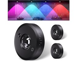 Epochglo Kastverlichting Draadloos 3 stuks - RGB LED Spotjes met Afstandsbediening - USB Oplaadbare, Dimbaar & Timer - Magnetische Kooflicht voor Keuken, Kledingkast & Vitrinekast - Zwart