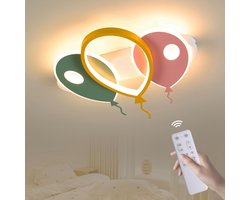 Epochglo LED Plafondlamp Kinderkamer - Ballon Design (Mix van Roze, Oranje & Groen) - 32W 2880LM - Dimbaar (3000K-6000K) - Afstandsbediening, Nachtlampje & Timer - Kleurrijke Slaapkamerlamp voor Jongens & Meisjes