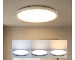 Epochglo LED Plafondlamp met Bewegingssensor - 18W, 1800LM, 3 Kleurtemperaturen (3000/4500/6000K) - Microgolfsensor (Radar), 3 Lichtmodi, Instelbare Timer (30s/120s/180s) - IP44 Waterdicht, Ø22cm - Plafonniere met sensor voor Hal, Badkamer, Garage